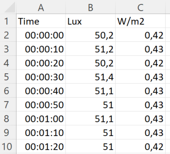 Excel visning af logfil, med dansk komma